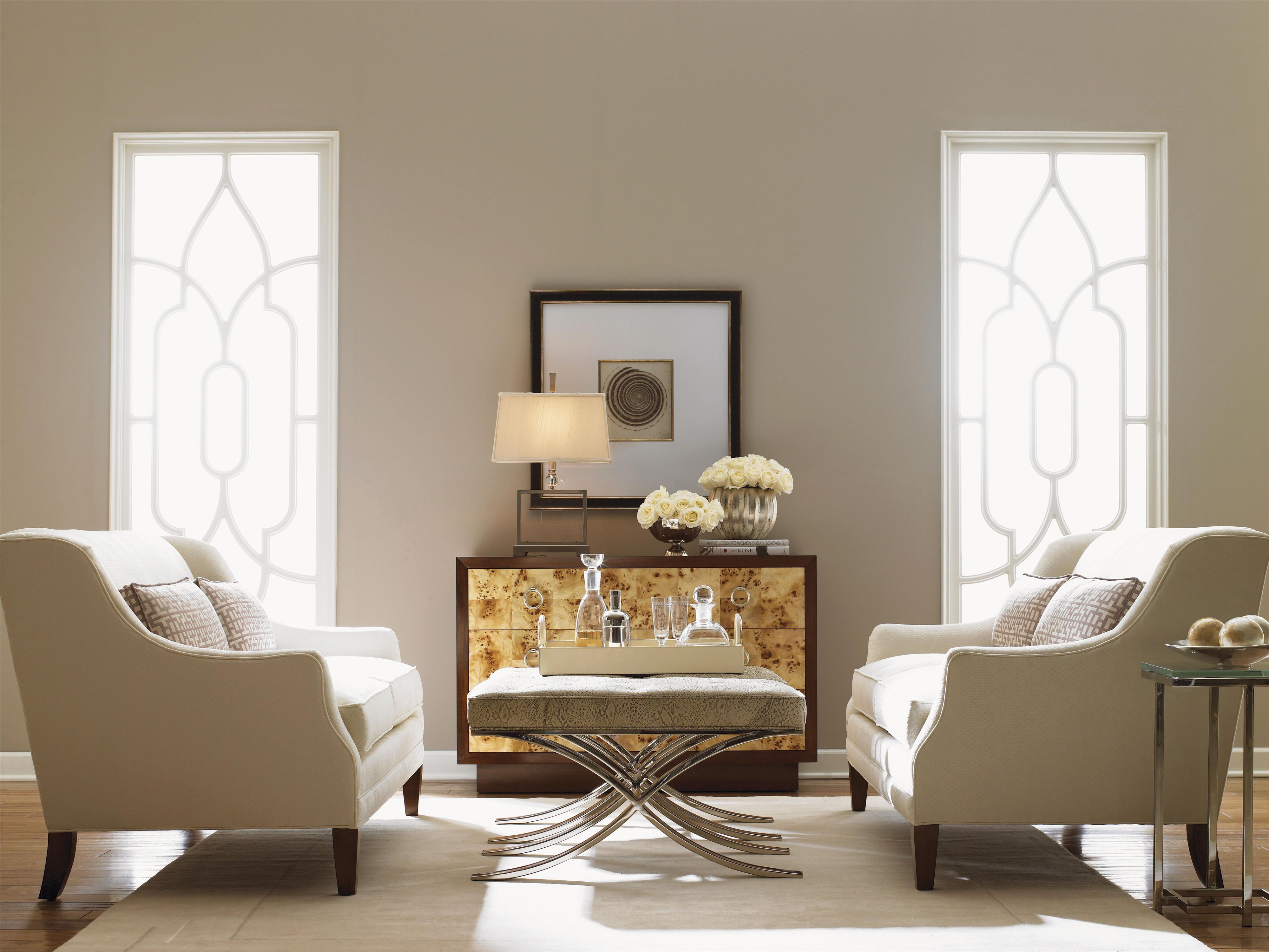 Lexington Mirage Stanwyck Glass Top Accent Table Belfort Furniture